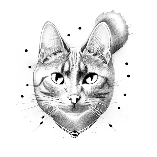 Slim Black Cat And Fat White Cat