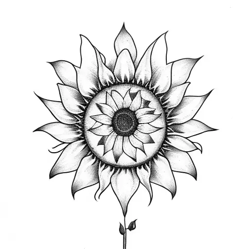 Sunflower With Hour Glass And Butterflies