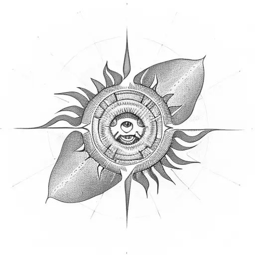 Sun On The Horizon At The Center Is A Symbol For Infertility