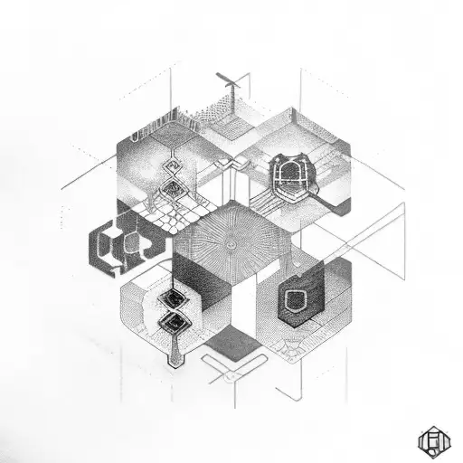 Hexagonal Cyberpunk Full Arm