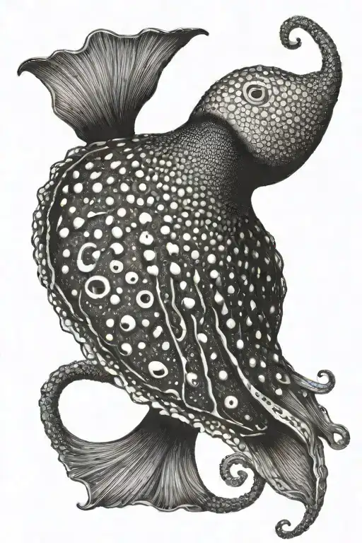 Cuttle Fish Swimming