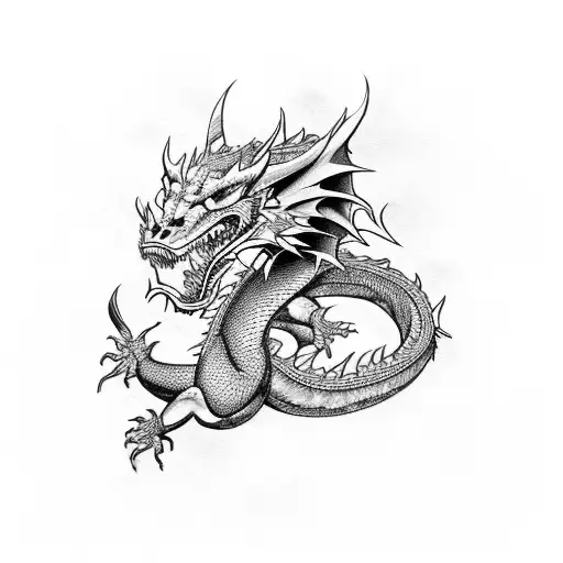 Dragon Riding Motorbike