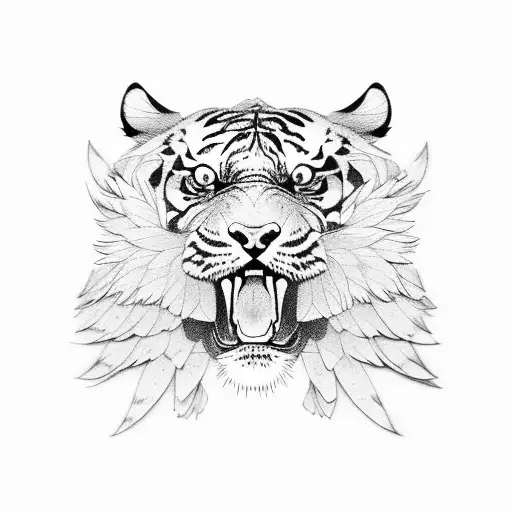 Tiger With Wings Background