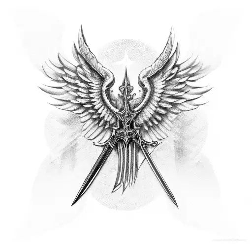 Sword With Wings And Wire