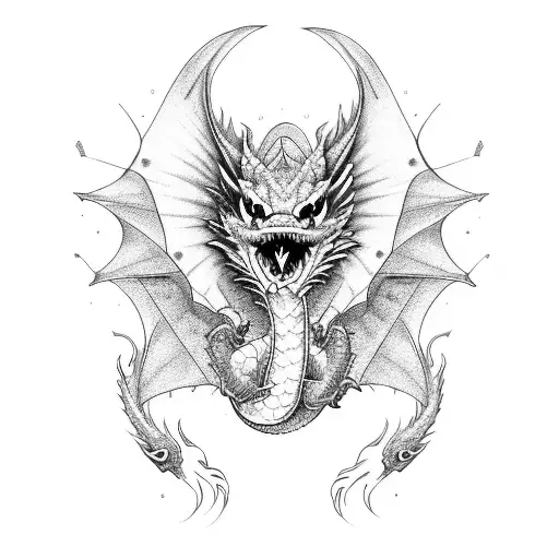 Dragon Riding Motorbike