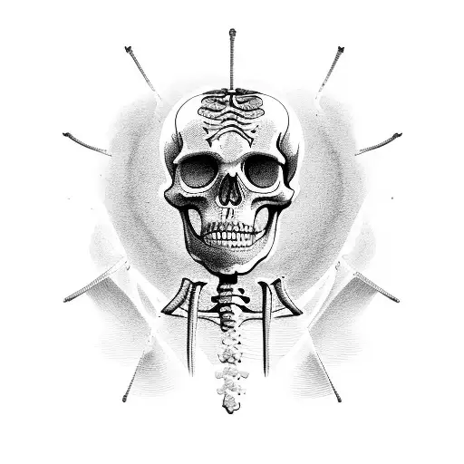 A Skeleton Giving Himself Lobotomy