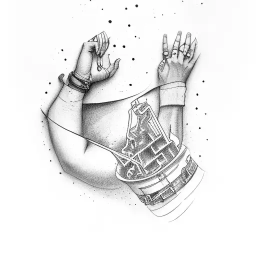 Faded Forearm Bracelet With The Word Perspective Written