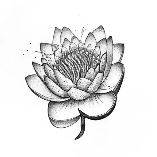 Inside View Of A Kidney With A Water Lily And Carnation Coming Out Of The Top
