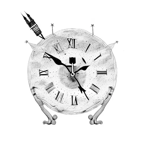 Rocky Mountains With Clock With Roman Numerals Of November 27 2007