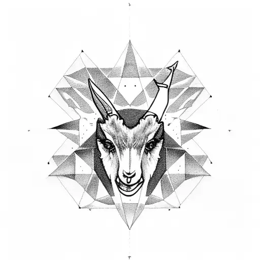Triangle Goat Sun Summer Per Minimalist