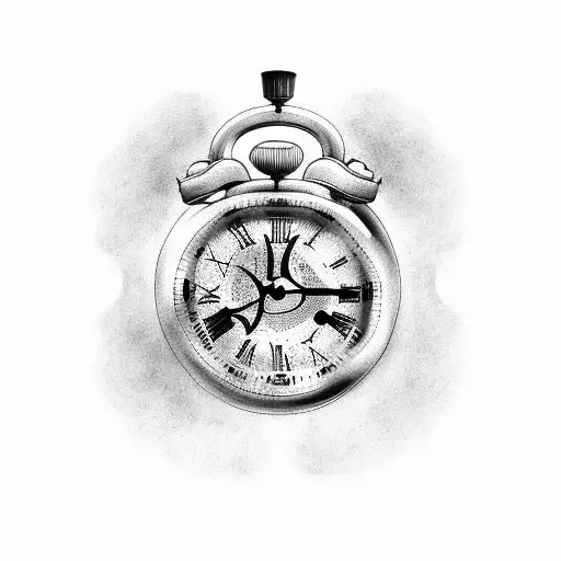 A Tattoo With A Family Meaning That Behind Have A Clock With Roman Numbers