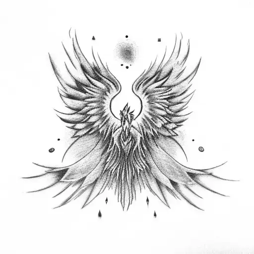 A Phoenix Rising From Ashes With Bring Me The Horizon Lyrics As Feathers