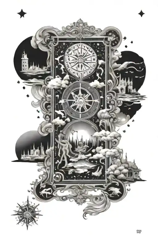 Tarot Card Depicting Scenes