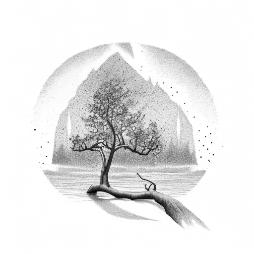 Lighting Bolt Hitting Tree