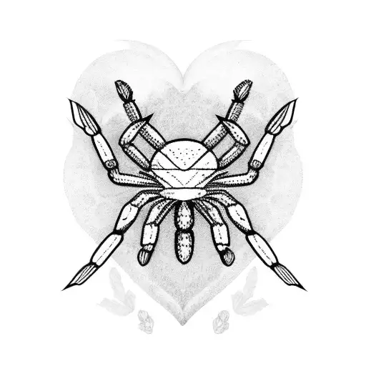Heart Spider Butterfly Cut Horizontal