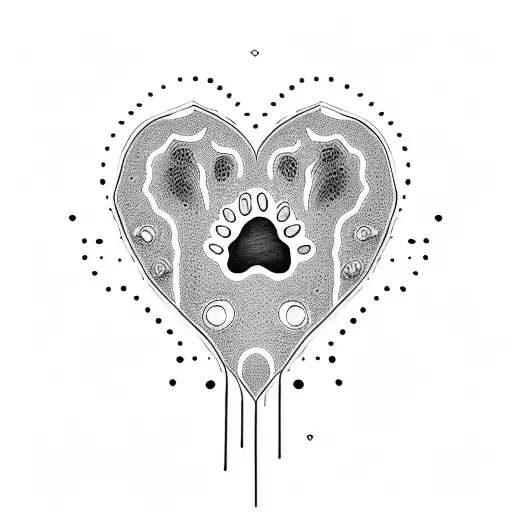 Dog Paw Heart
