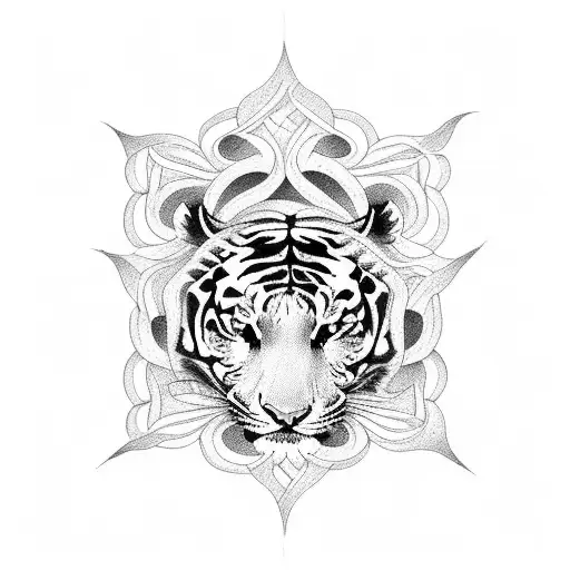 Cross With Vines And Tiger Lilies With Small Butterflies Out The Top