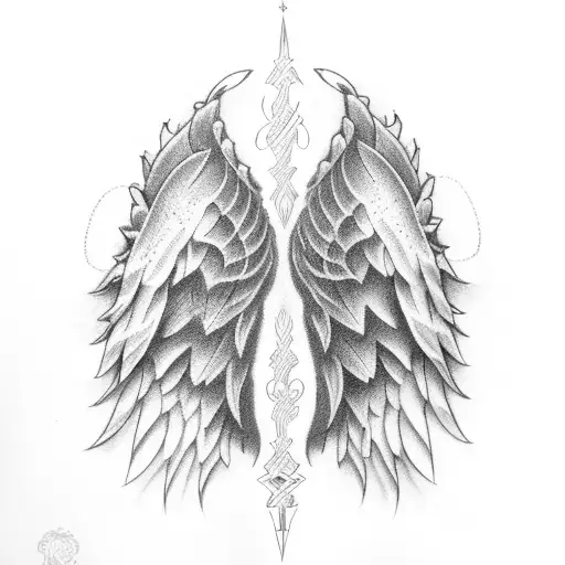 Angel Wing With Ll4 In It