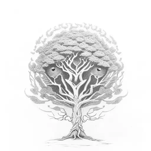 Semicolon With Tree Growing Out Of It