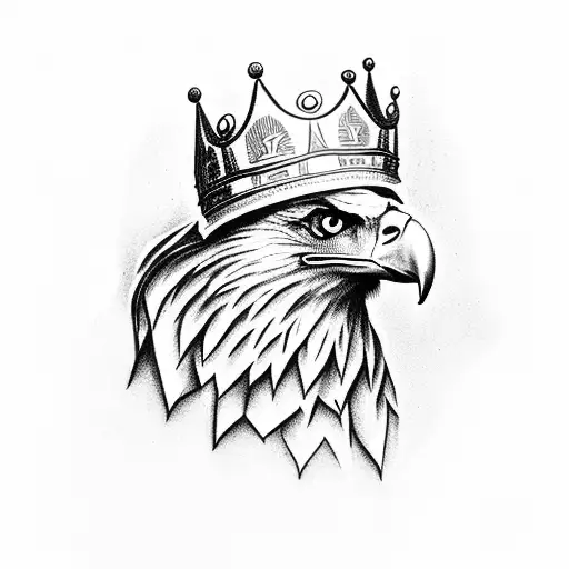 Eagle With A Crown On The Head