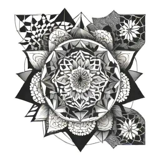 Geometric Mandala Water Elements Incorporated