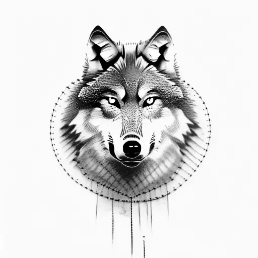 Wolf Covered In Barbwire