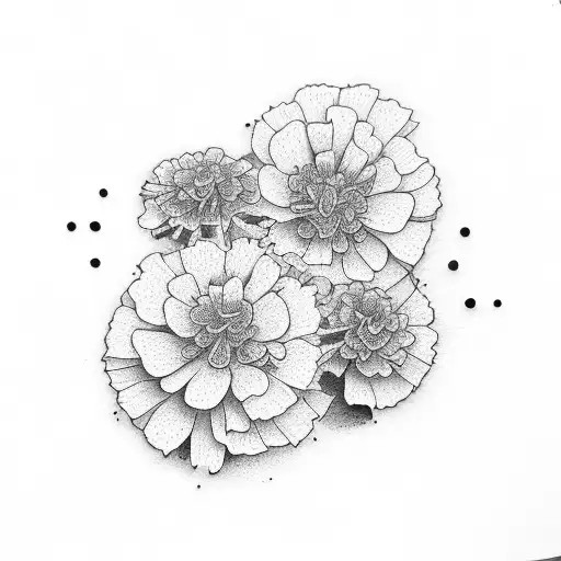 Marigold And Violet Fine Black Line Small Thin