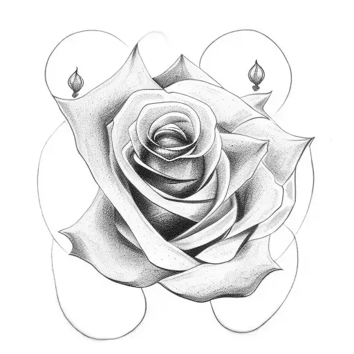 Design A Tattoo Featuring A Rose Intertwined With A Vegan Symbol