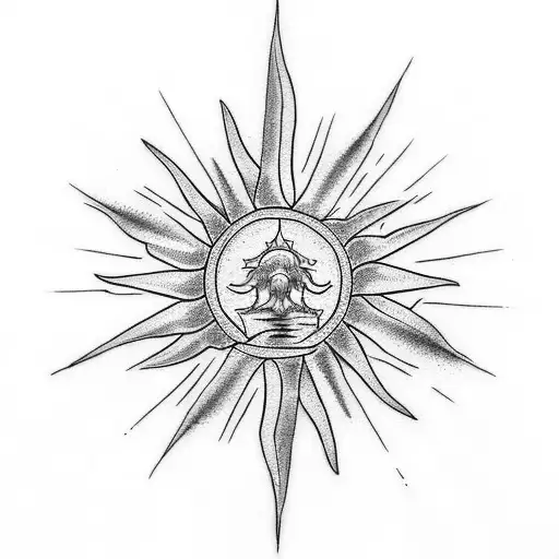 Design A Tattoo That Is A Family Crest Of The Last Name Sawyer And Is A Sun