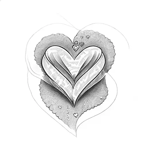 Love Letters Forming A Heart Shape