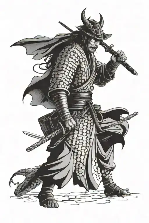 A Samurai Kills A Dragon