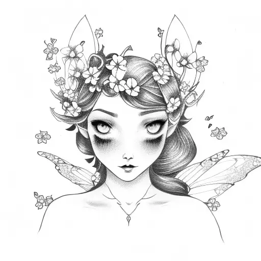 Fairy Holding A Cherry Blossom