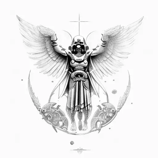 Ancient Greek Death Angel With An Auroboros