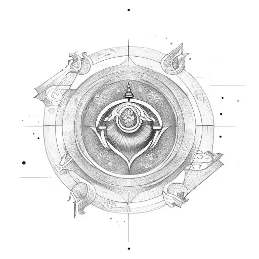 Libra Symbol Blended With Taurus Symbol