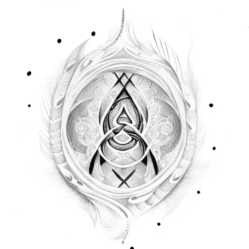 Feather With Infinity Symbol