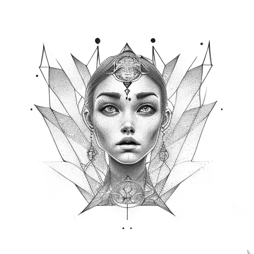 Symbol Of A Girl That Is On A Lake