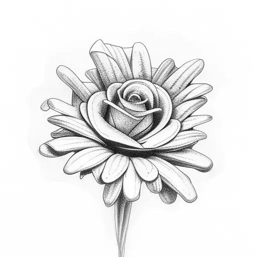 Daisy Flower And Rose