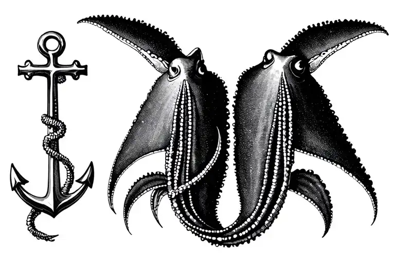 Stingrays With Anchor Intertwined With Cross Incorporated