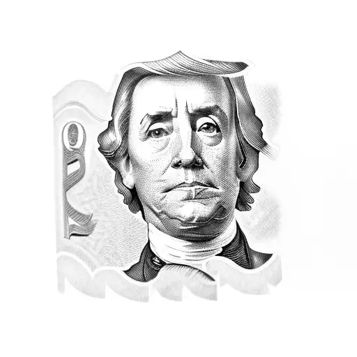 A Stack Of Money Bills With A Car Engine Replacing The Usual President's Face