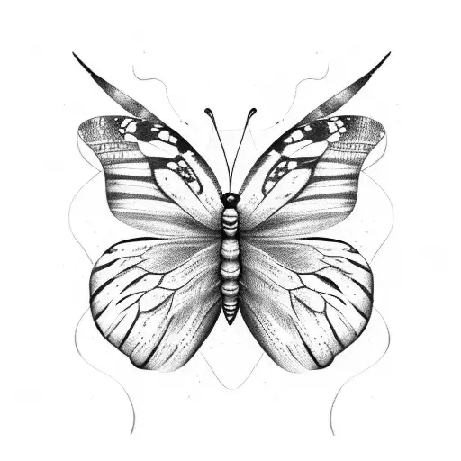 Butterfly With One Flower Wing