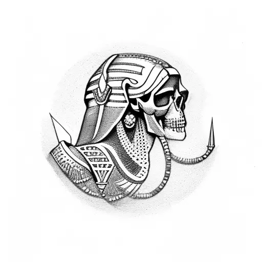Pharaoh And A Skull