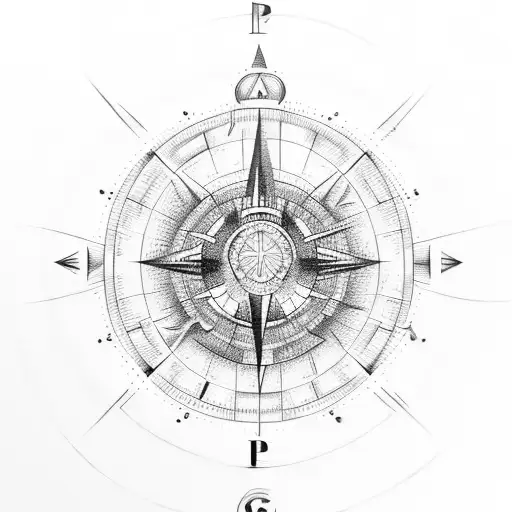 Paw Print Inside Compass