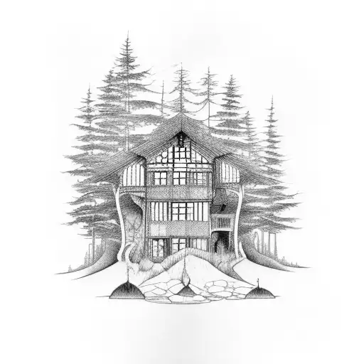 House In Forest