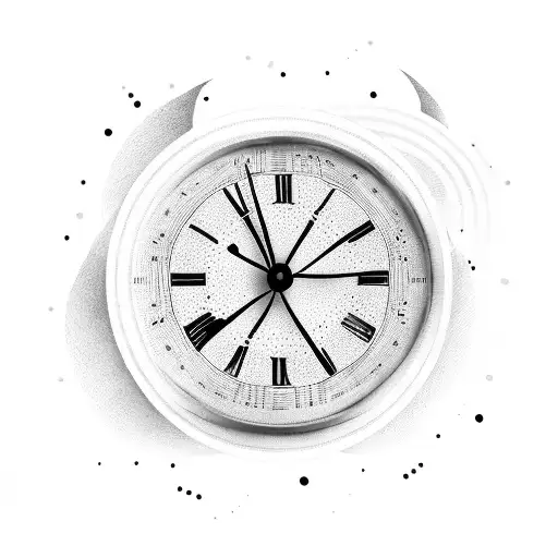 Man Running After The Clock