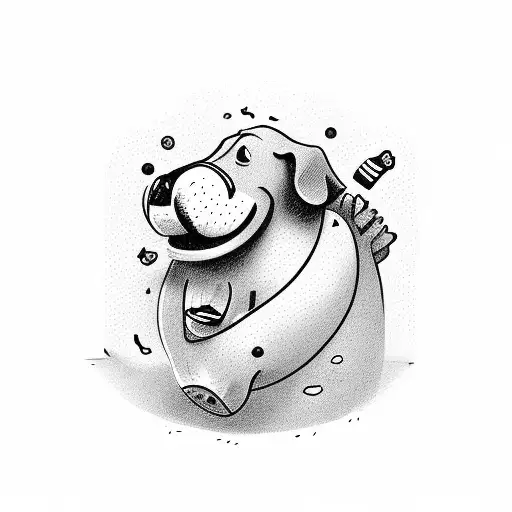 Big Ugly Doofus Picking His Nose And Riding A Hotdog With 4 Legs Like A Horse