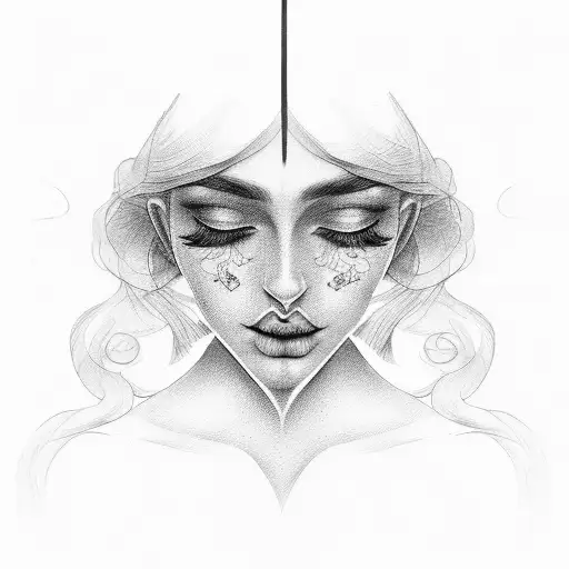 Beautiful Woman Smoking