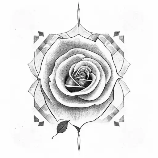 Chessboard With Rose And Sowrd With Crown