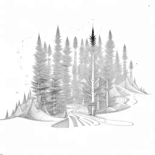 A Hiking Trail Winding Through A Cannabis Plant Forest