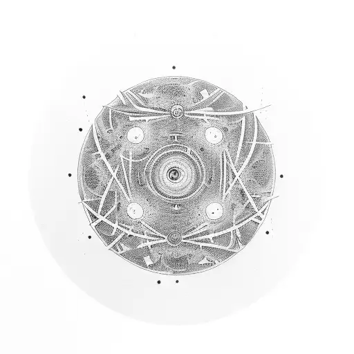 Non-concentric Non-continuous Black Circle That Gives The Feeling Of Being Overwhelmed