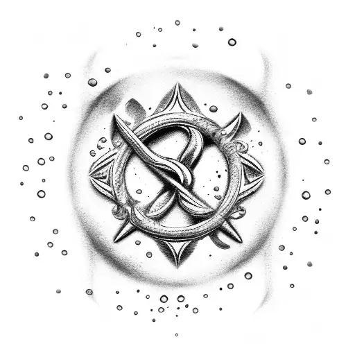 Trident Of Poseidon With A Swirl Of Water Around The Handle